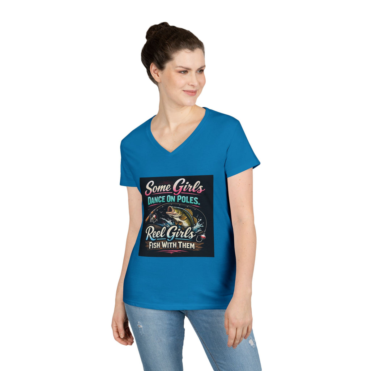 Reel Girls Women's V-Neck Tee
