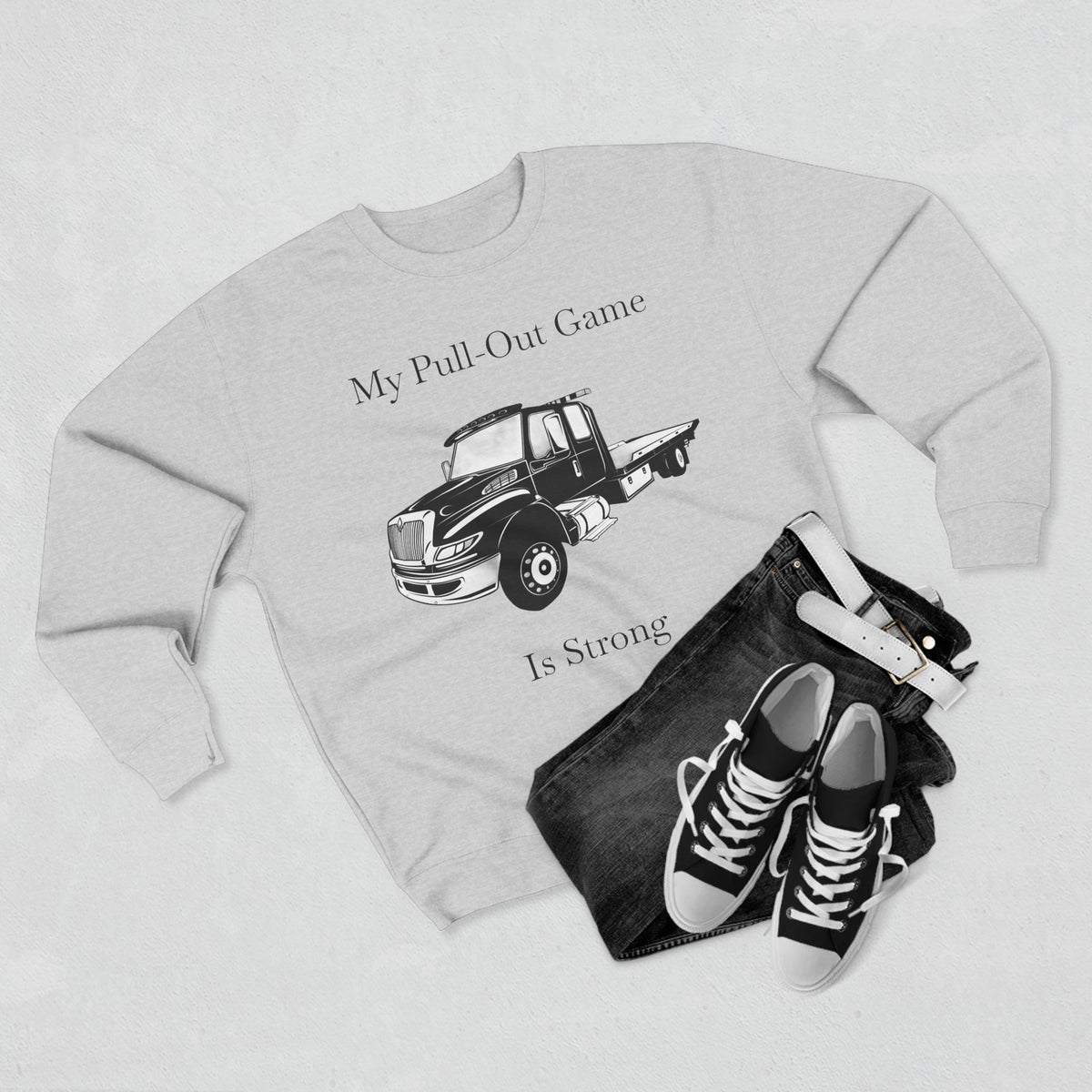 Pull Out Flatbed Tow Truck Unisex Crewneck Sweatshirt