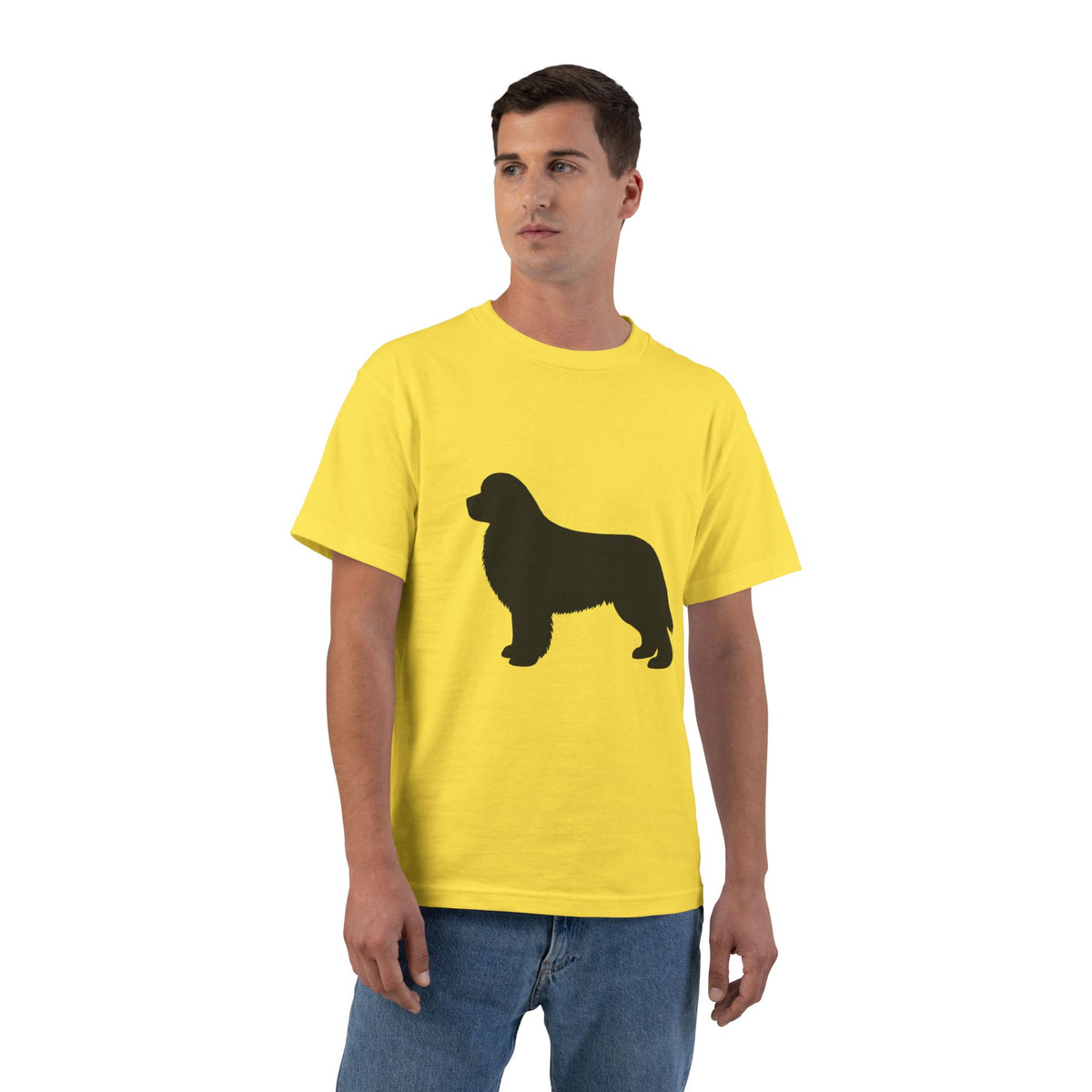 Newfie Silhouette Men's Short-Sleeve Crewneck Tee