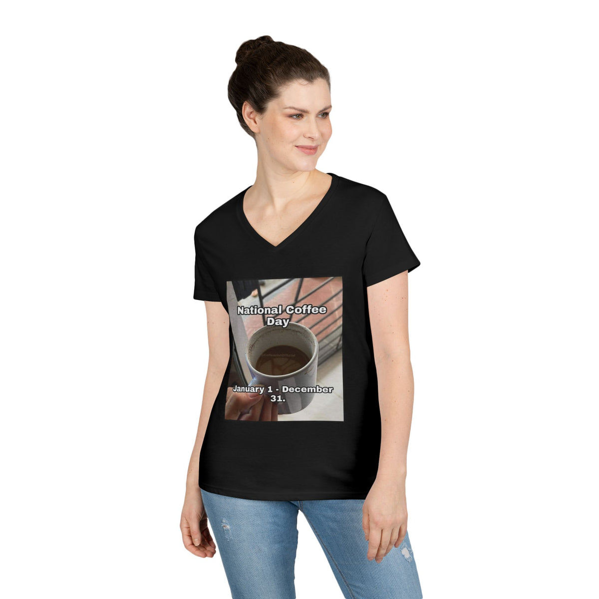 National Coffee Day Women's V-Neck Tee