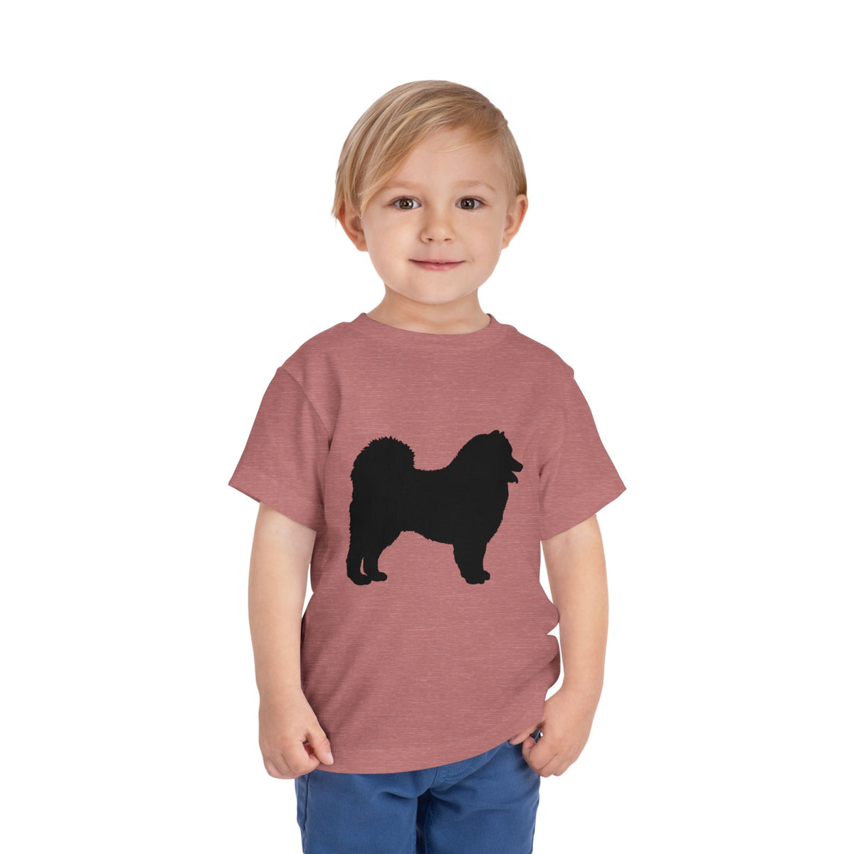 Samoyed Silhouette Toddler Unisex Short Sleeve Crewneck Tee