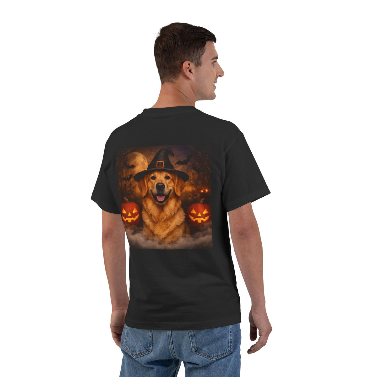 Witch Hat Pack Golden Men's Short-Sleeve Crewneck Tee