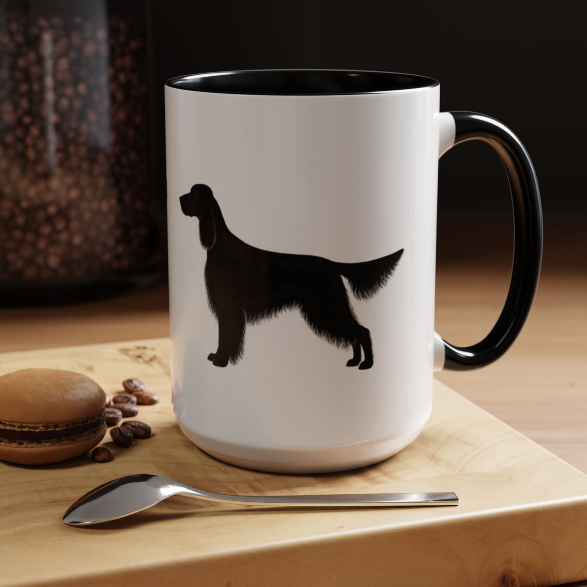 English Setter Silhouette 2-Tone Coffee Mug