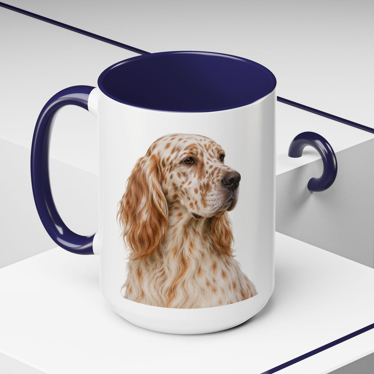 English Setter Head 2-Tone Coffee Mug