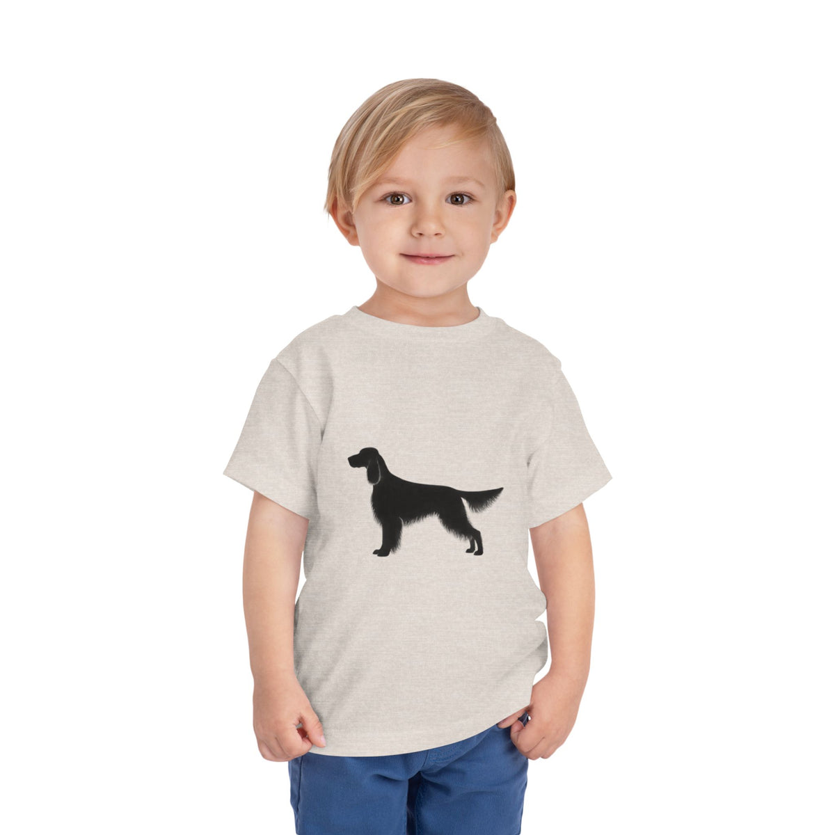 English Setter Silhouette Toddler Unisex Short Sleeve Crewneck Tee