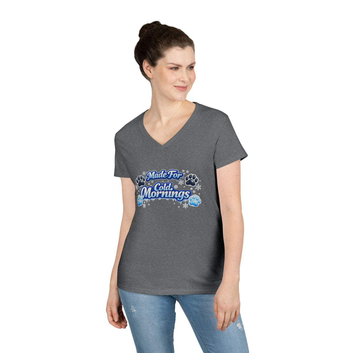 Made For Cold Mornings Women's V-Neck Tee