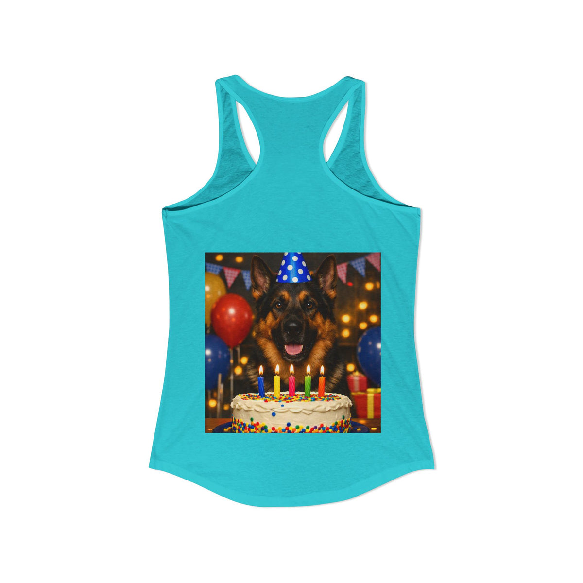 Birthday Buddy German Shepherd Women's Racerback Tank