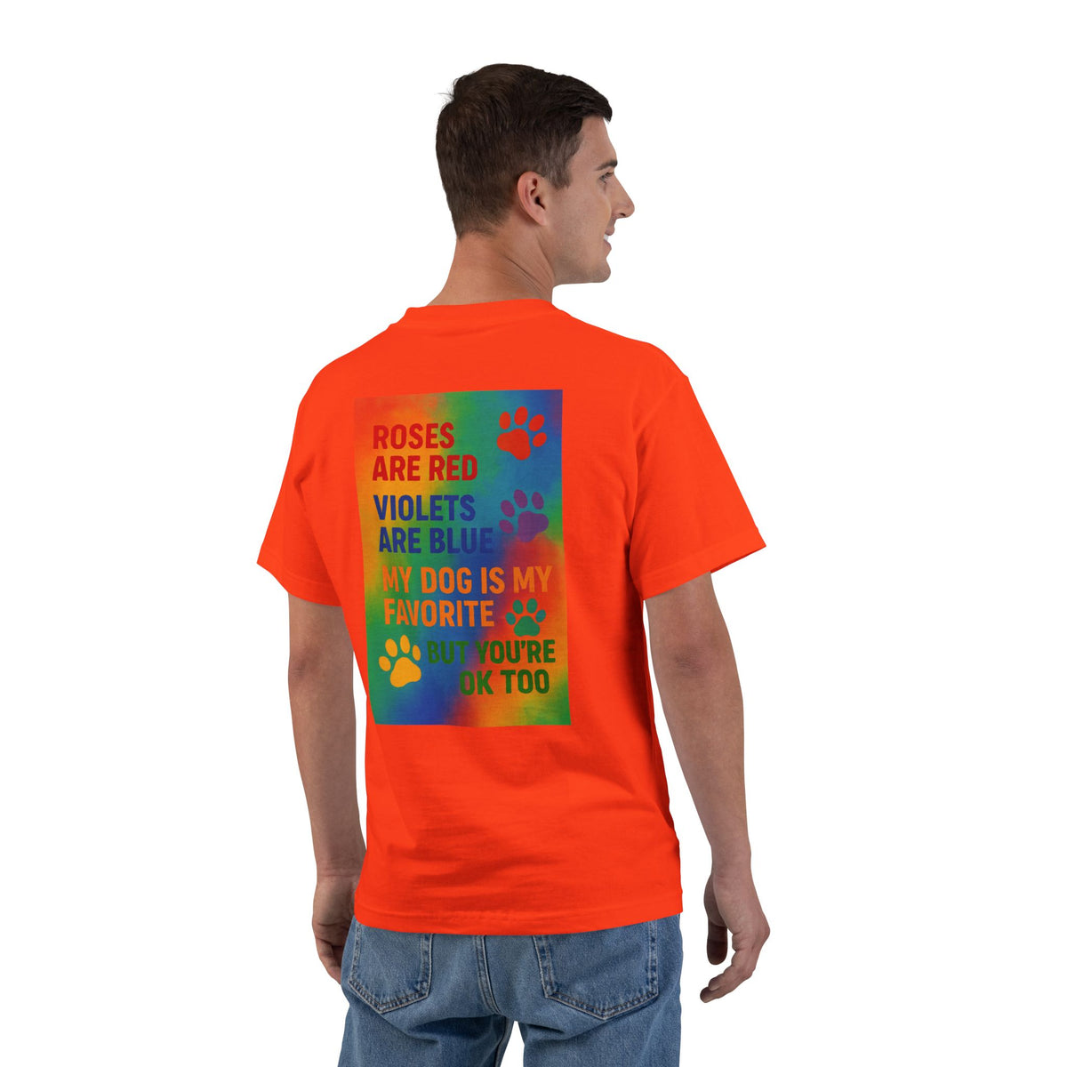 Roses Are Red Dog Men's Short-Sleeve Crewneck Tee