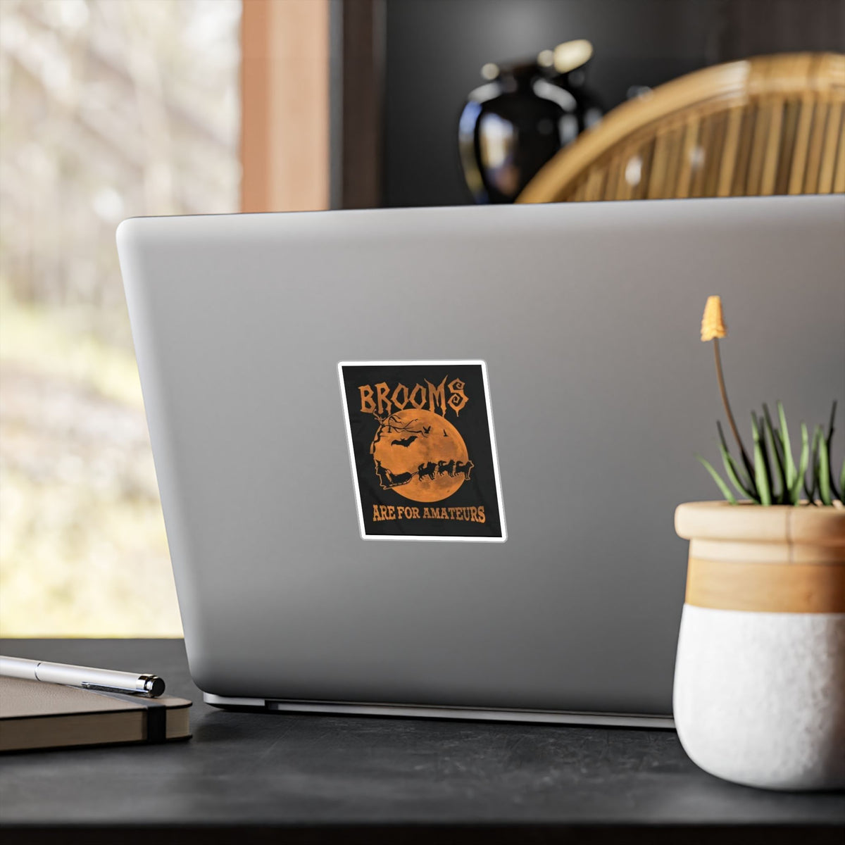Brooms Are For Amateurs Vinyl Decal