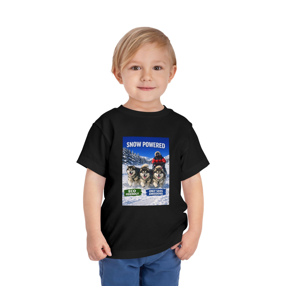 Snow Powered Toddler Unisex Short Sleeve Crewneck Tee