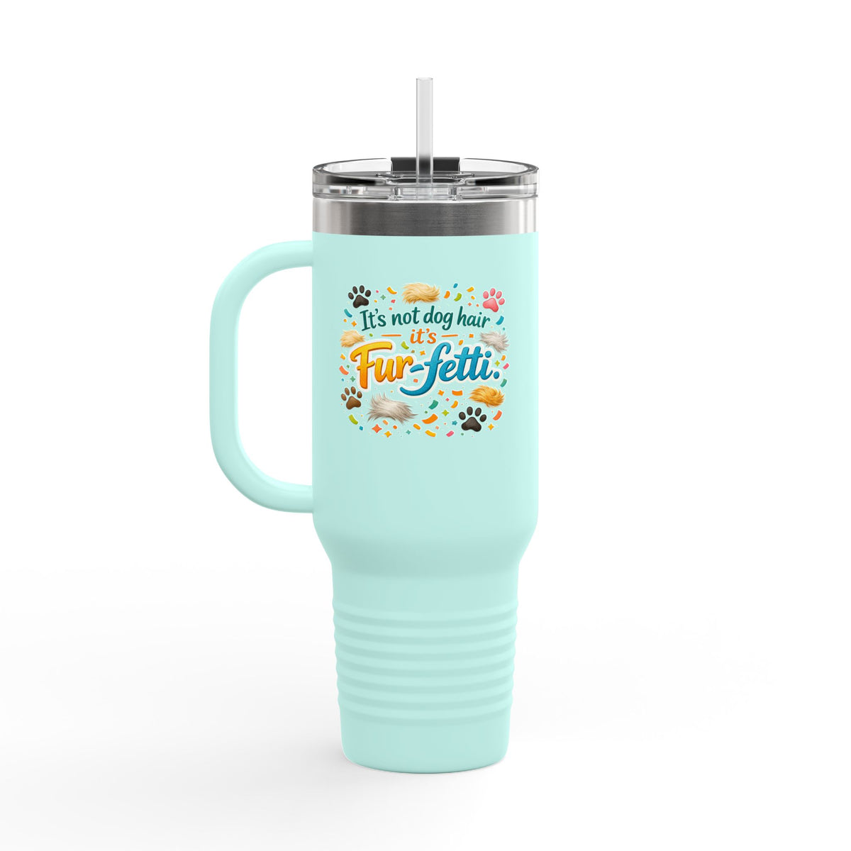 Fur-Fetti Dog Insulated Travel Mug
