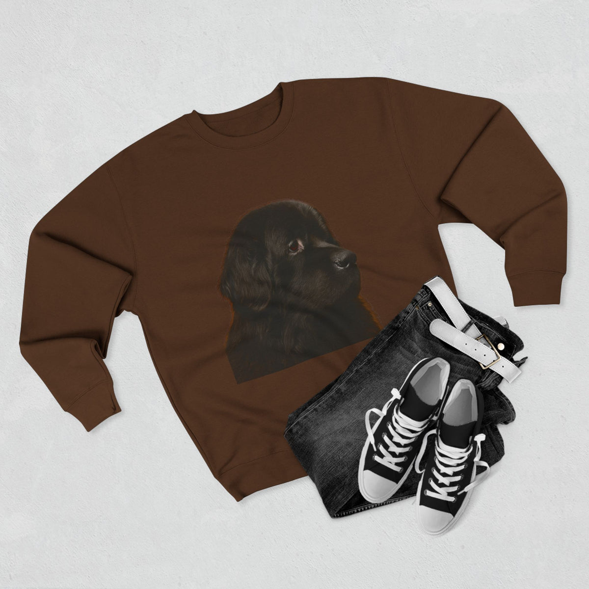 Newfie Head Unisex Crewneck Sweatshirt