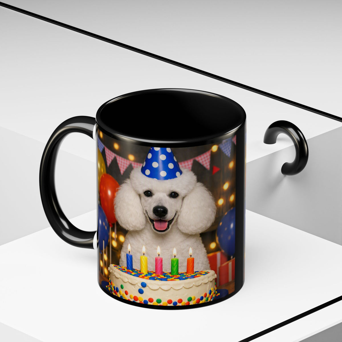 Birthday Buddy Poodle 2-Tone Coffee Mug