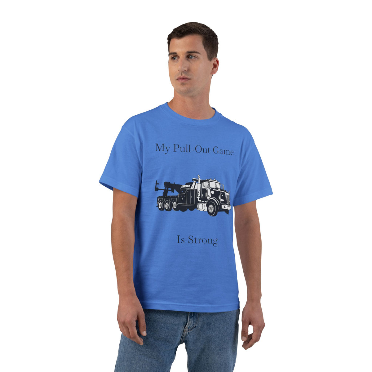 Pull Out Heavy Tow Truck Men's Short-Sleeve Crewneck Tee