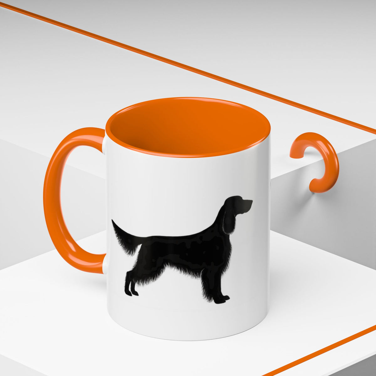 English Setter Silhouette 2-Tone Coffee Mug
