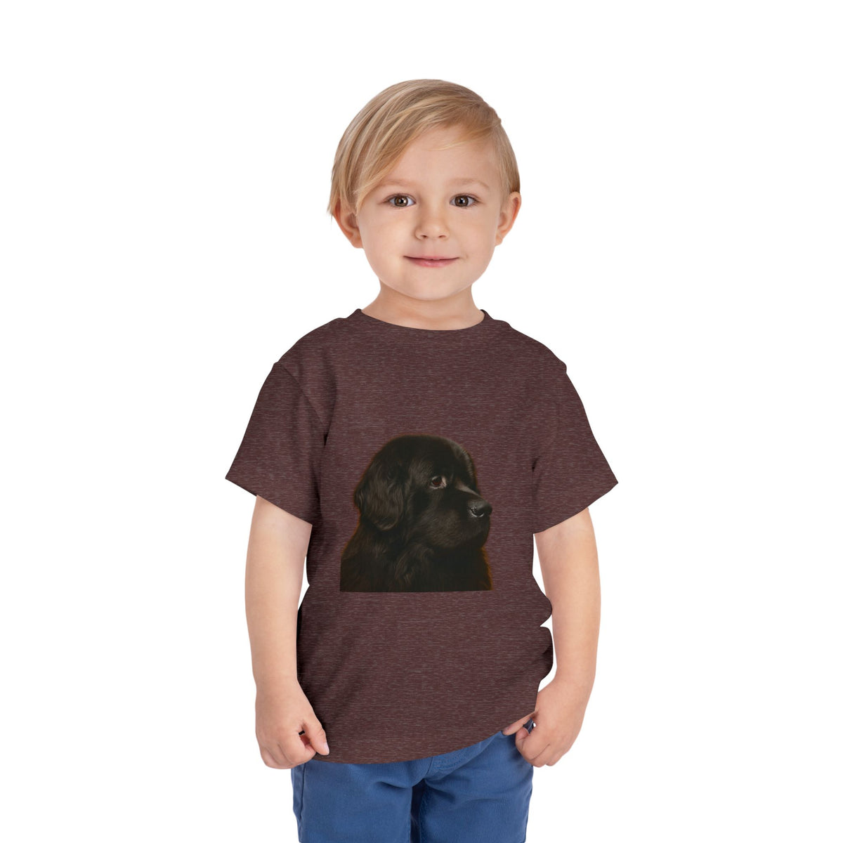 Newfie Head Toddler Unisex Short Sleeve Crewneck Tee