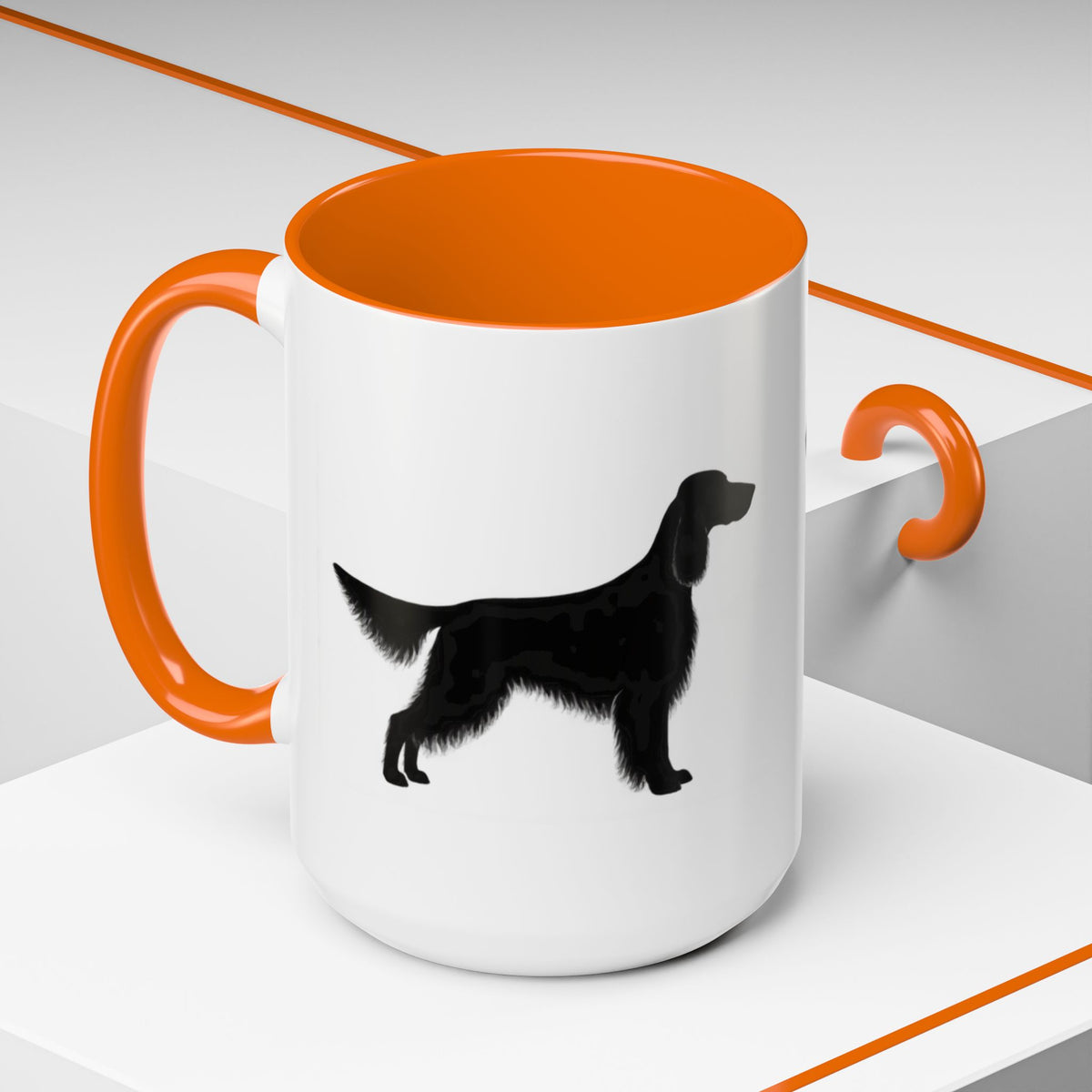 English Setter Silhouette 2-Tone Coffee Mug