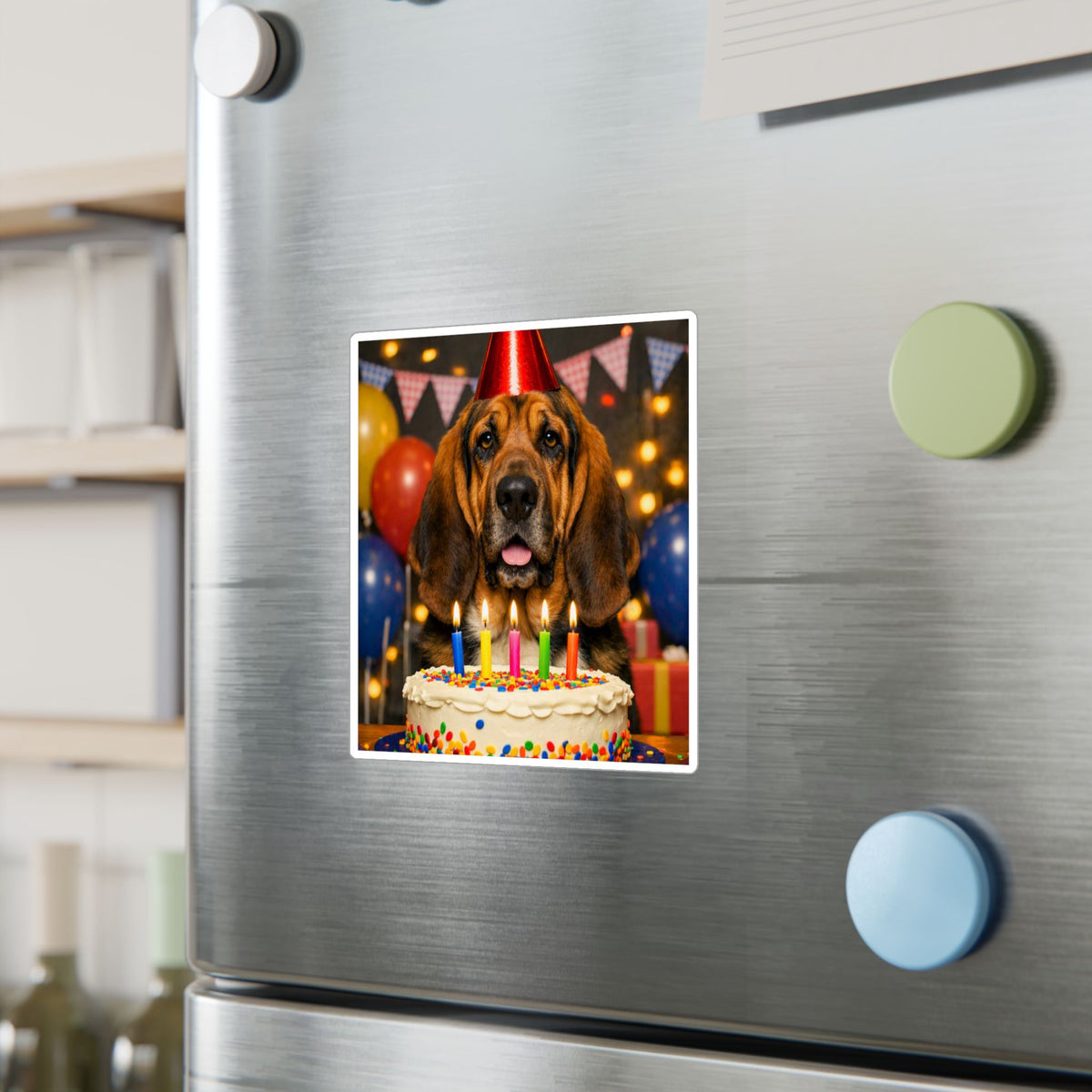 Birthday Buddy Bloodhound Vinyl Decal