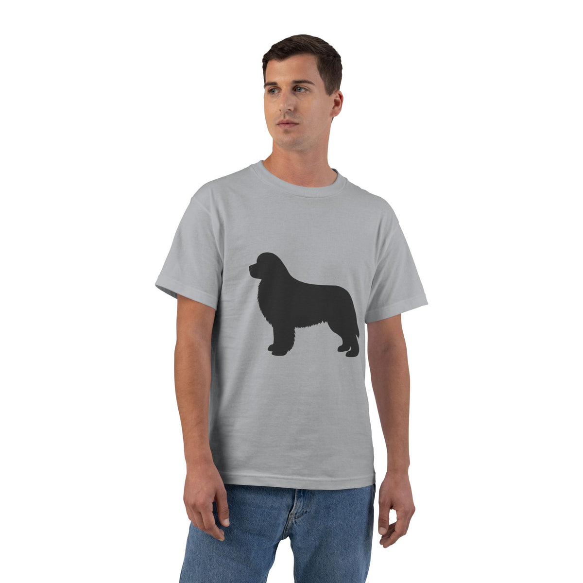 Newfie Silhouette Men's Short-Sleeve Crewneck Tee