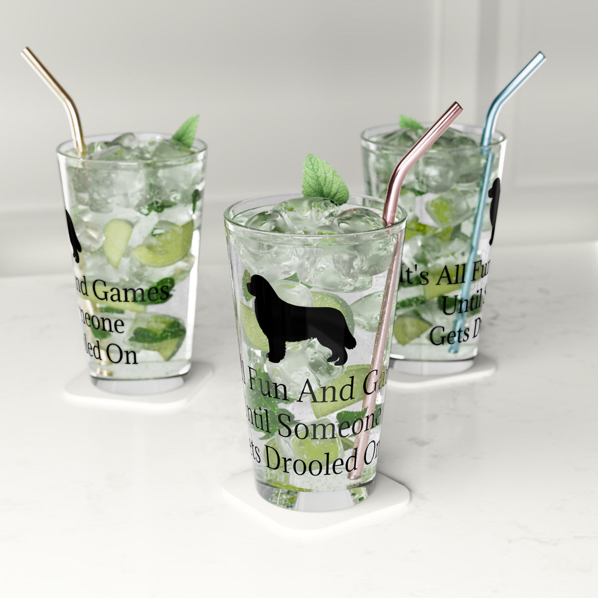 Fun And Games Drinking Glass