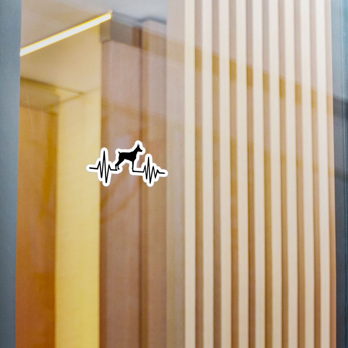 My Heart Beats For Dobermans Vinyl Decal
