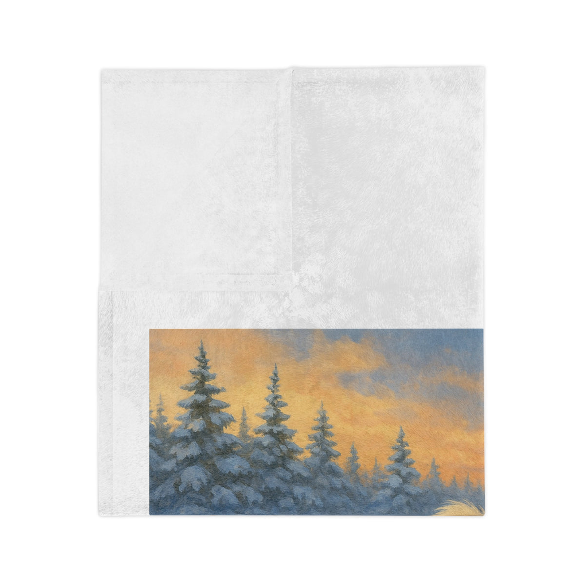 Dashing Through The Snow Velveteen Microfiber Blanket