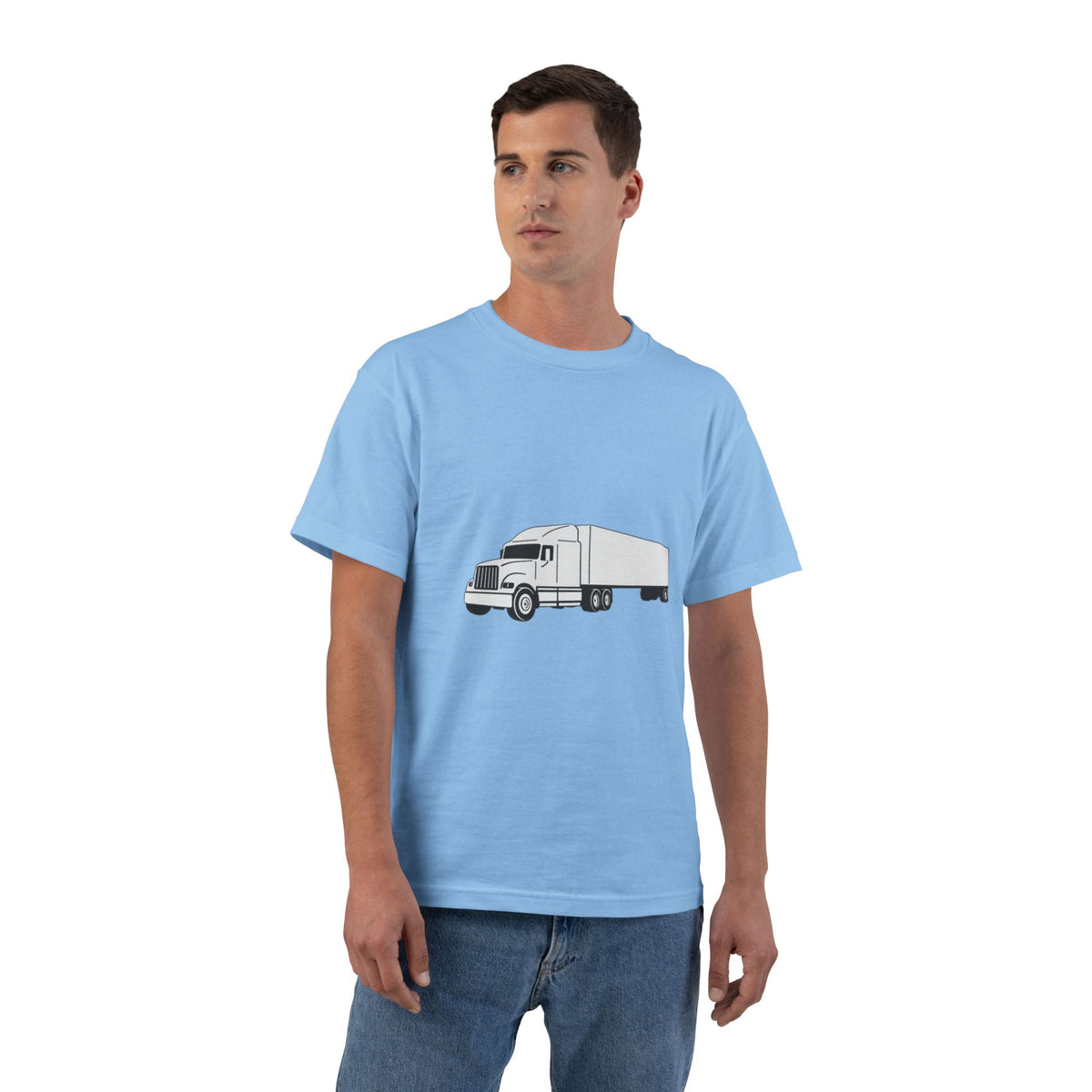 Semi Truck Men's Short-Sleeve Crewneck Tee