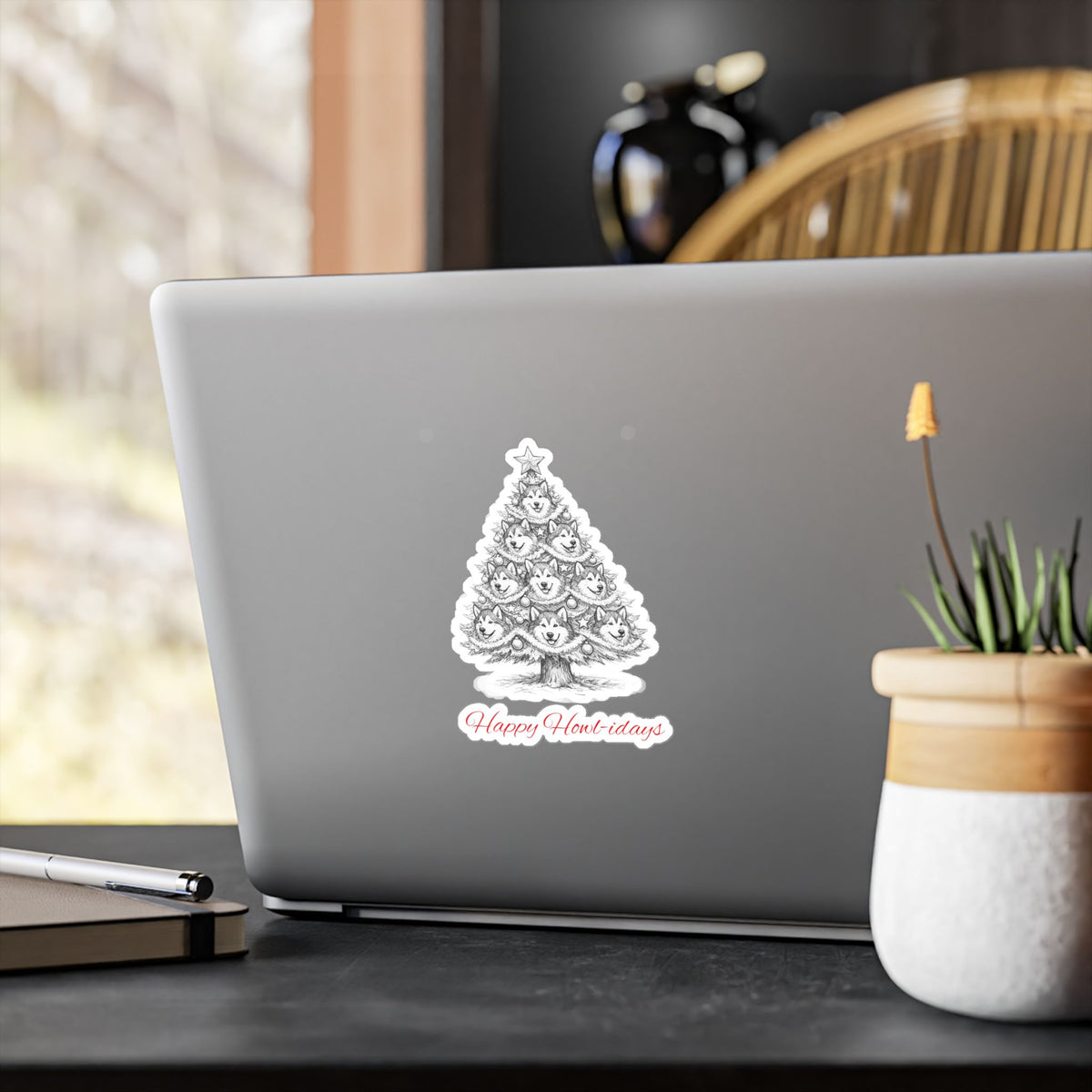 Happy Howl-idays Vinyl Decal