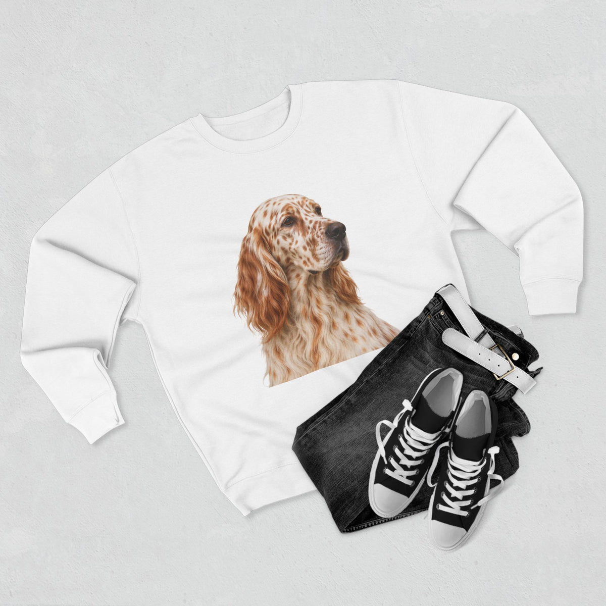 English Setter Head Unisex Crewneck Sweatshirt