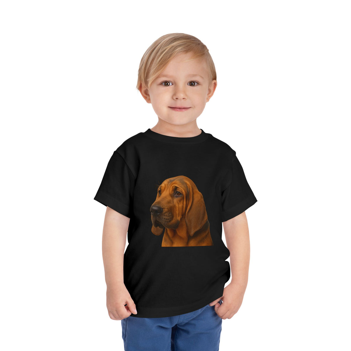 Bloodhound Head Toddler Unisex Short Sleeve Crewneck Tee