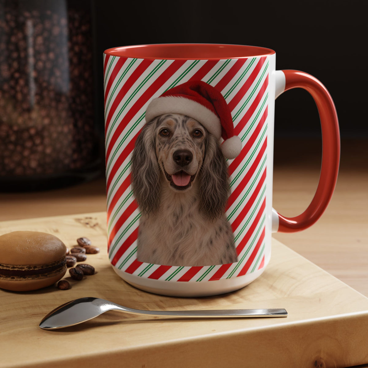 Santa Paws English Setter 2-Tone Coffee Mug