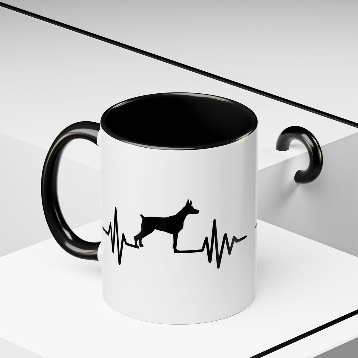 My Heart Beats For Dobermans 2-Tone Coffee Mug