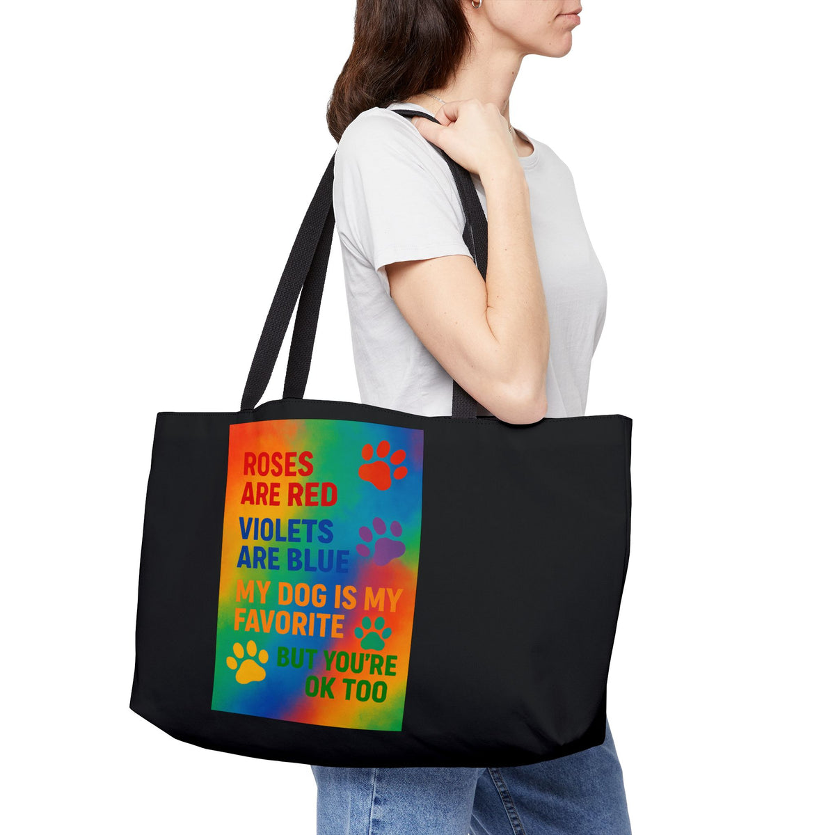 Roses Are Red Dog Weekender Tote Bag