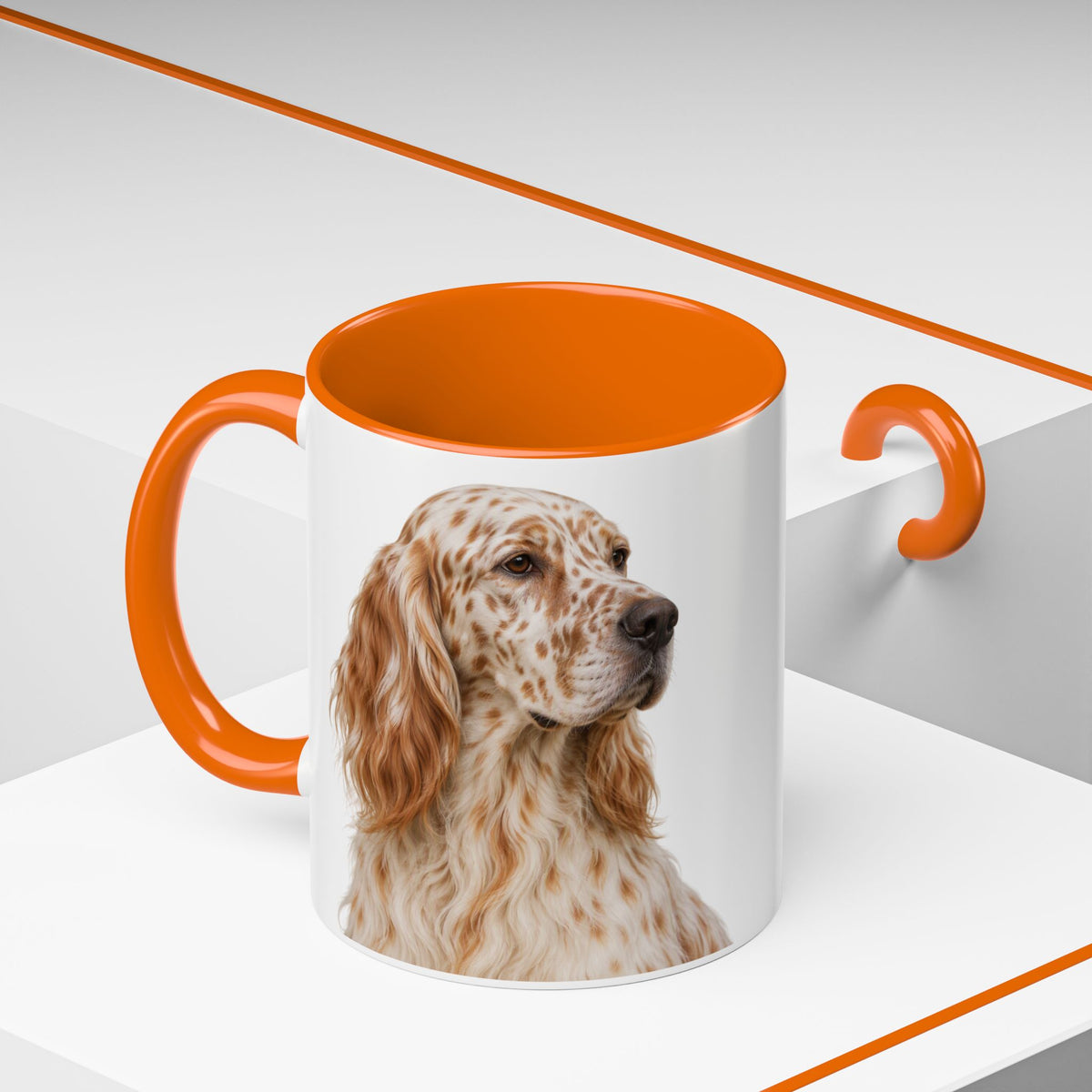 English Setter Head 2-Tone Coffee Mug