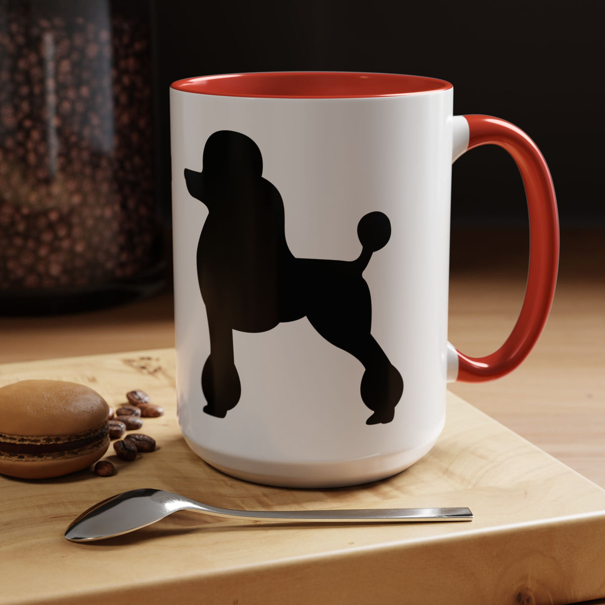 Poodle Silhouette 2-Tone Coffee Mug