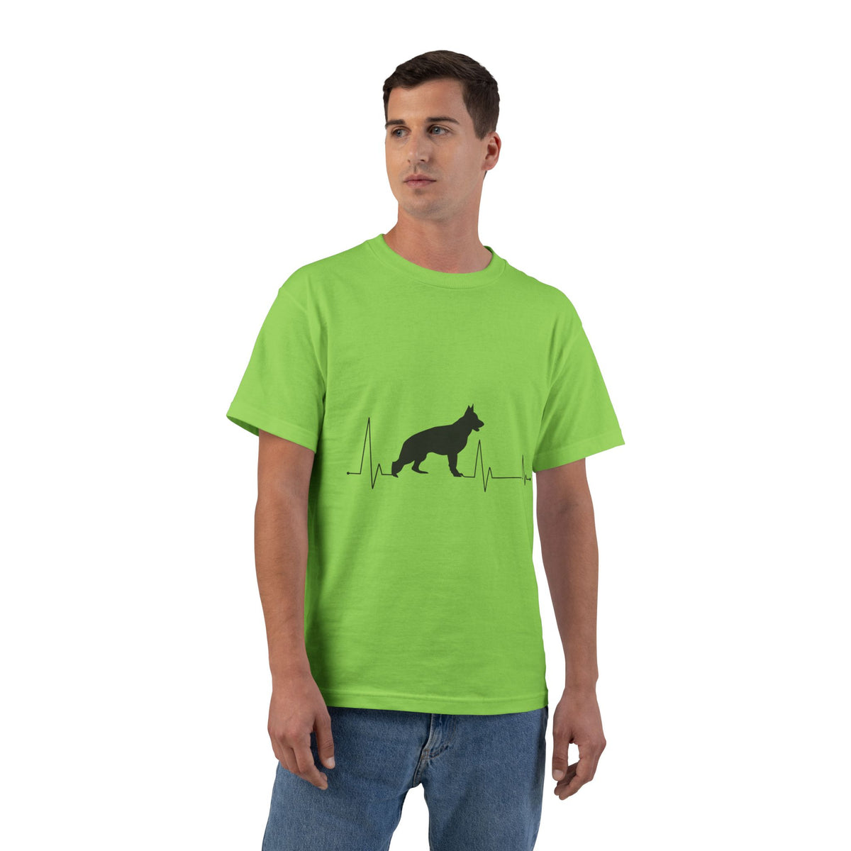 My Heart Beats For German Shepherds Men's Short-Sleeve Crewneck Tee