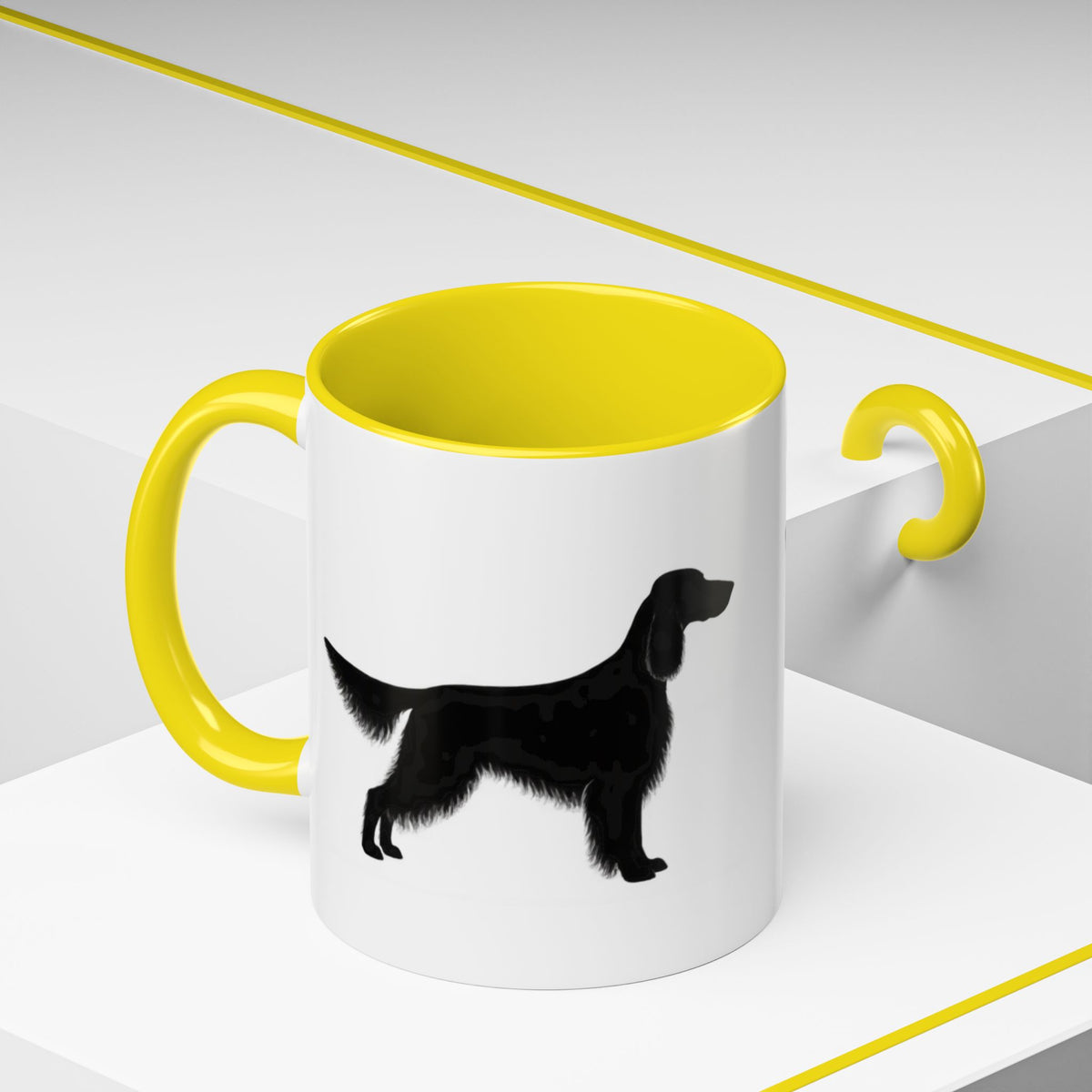 English Setter Silhouette 2-Tone Coffee Mug