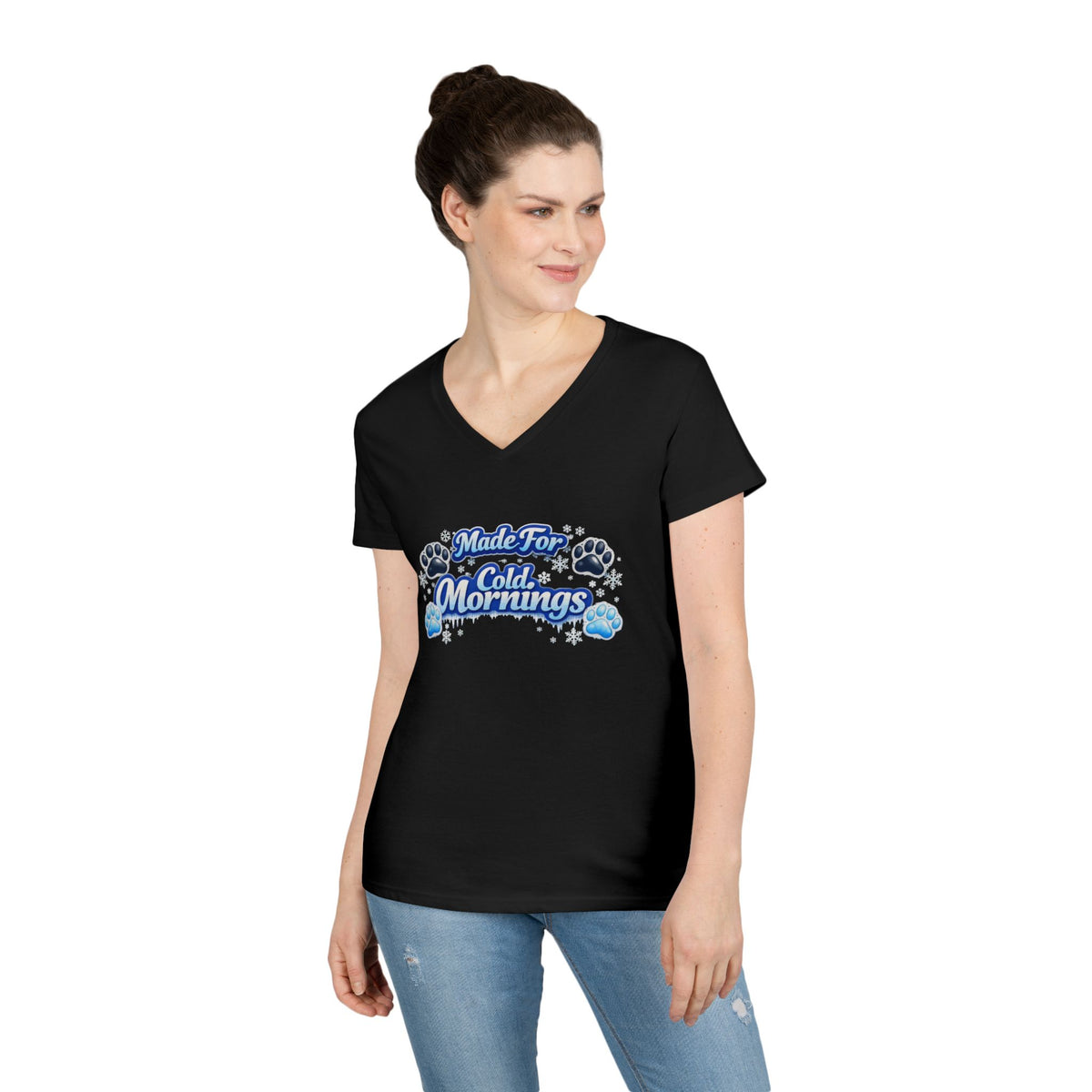 Made For Cold Mornings Women's V-Neck Tee