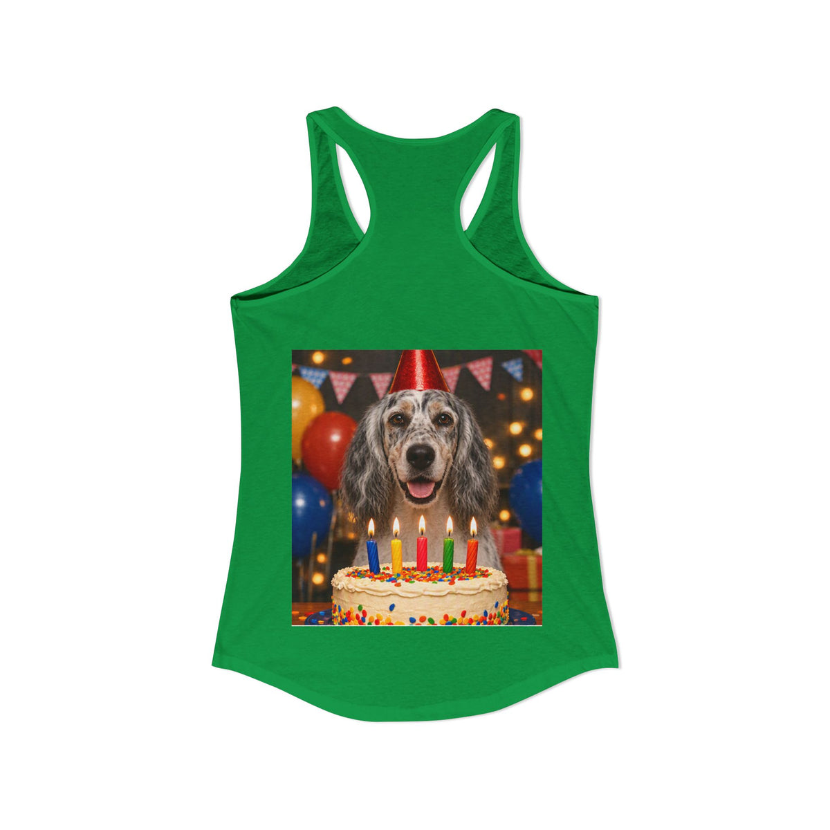 Birthday Buddy English Setter Women's Racerback Tank