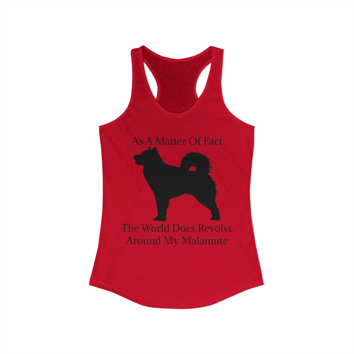 Matter Of Fact Malamute Women's Racerback Tank