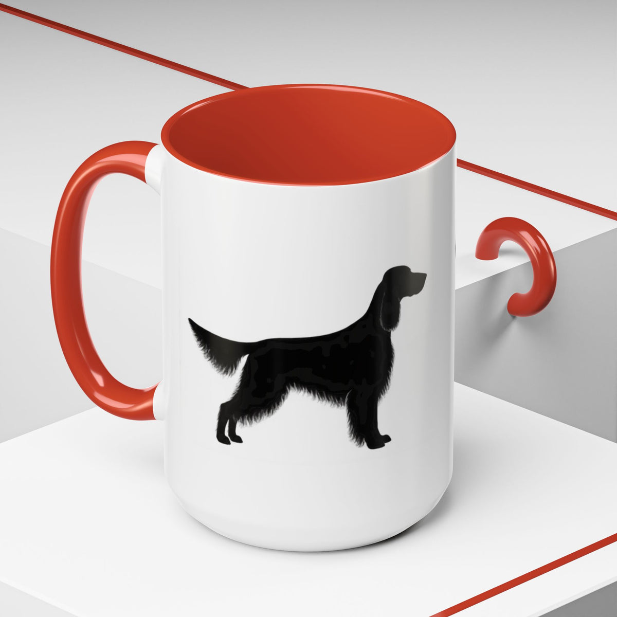 English Setter Silhouette 2-Tone Coffee Mug