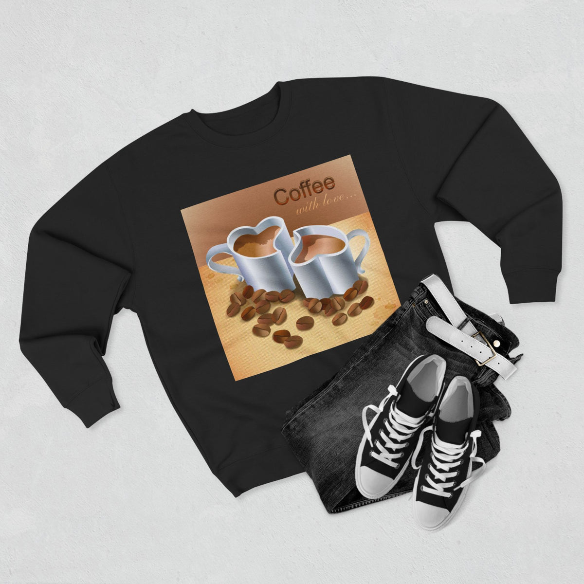 Coffee With Love Unisex Crewneck Sweatshirt
