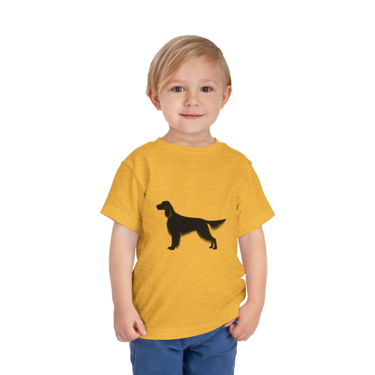 English Setter Silhouette Toddler Unisex Short Sleeve Crewneck Tee