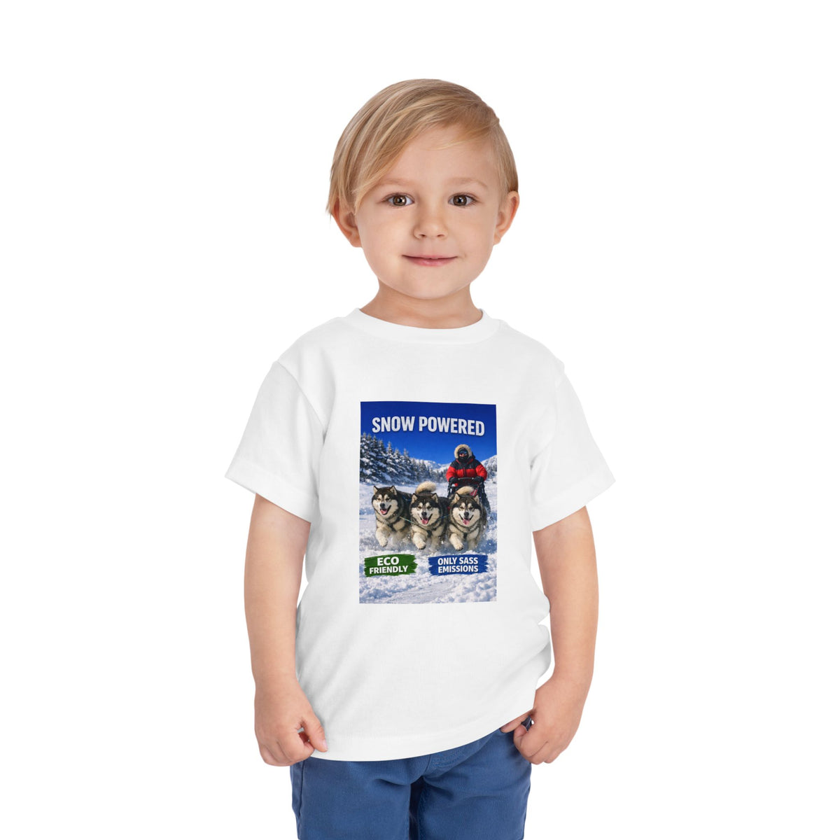 Snow Powered Toddler Unisex Short Sleeve Crewneck Tee