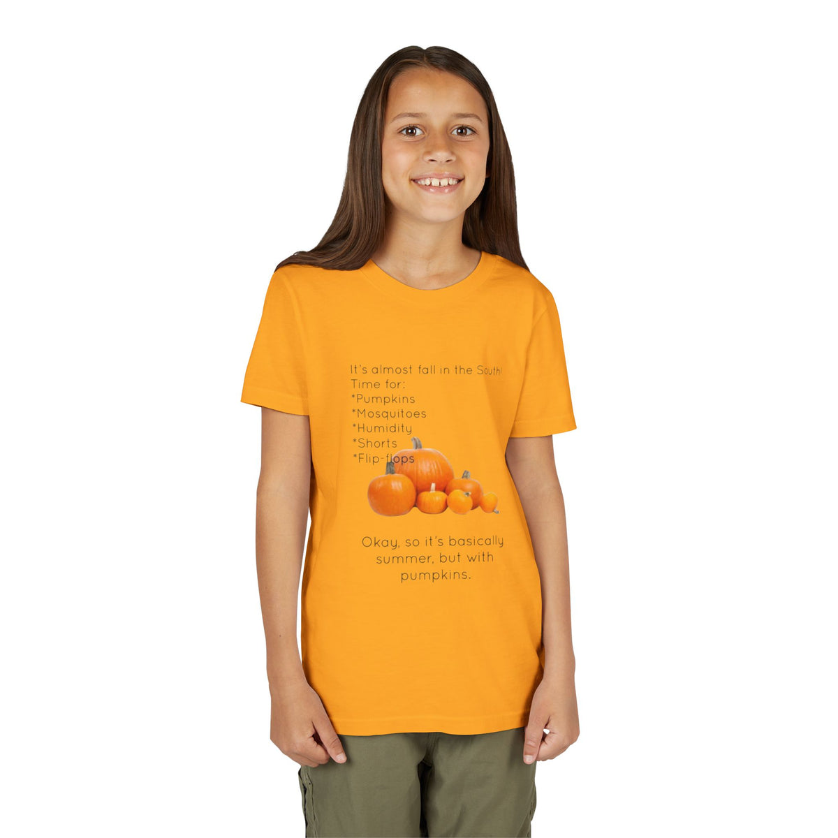 Fall In The South Youth Unisex Short Sleeve Crewneck Tee