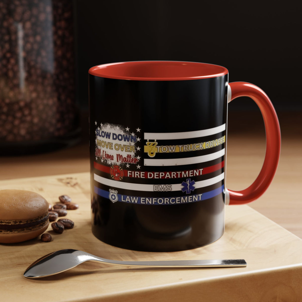 Slow Down Move Over Flag 2-Tone Coffee Mug