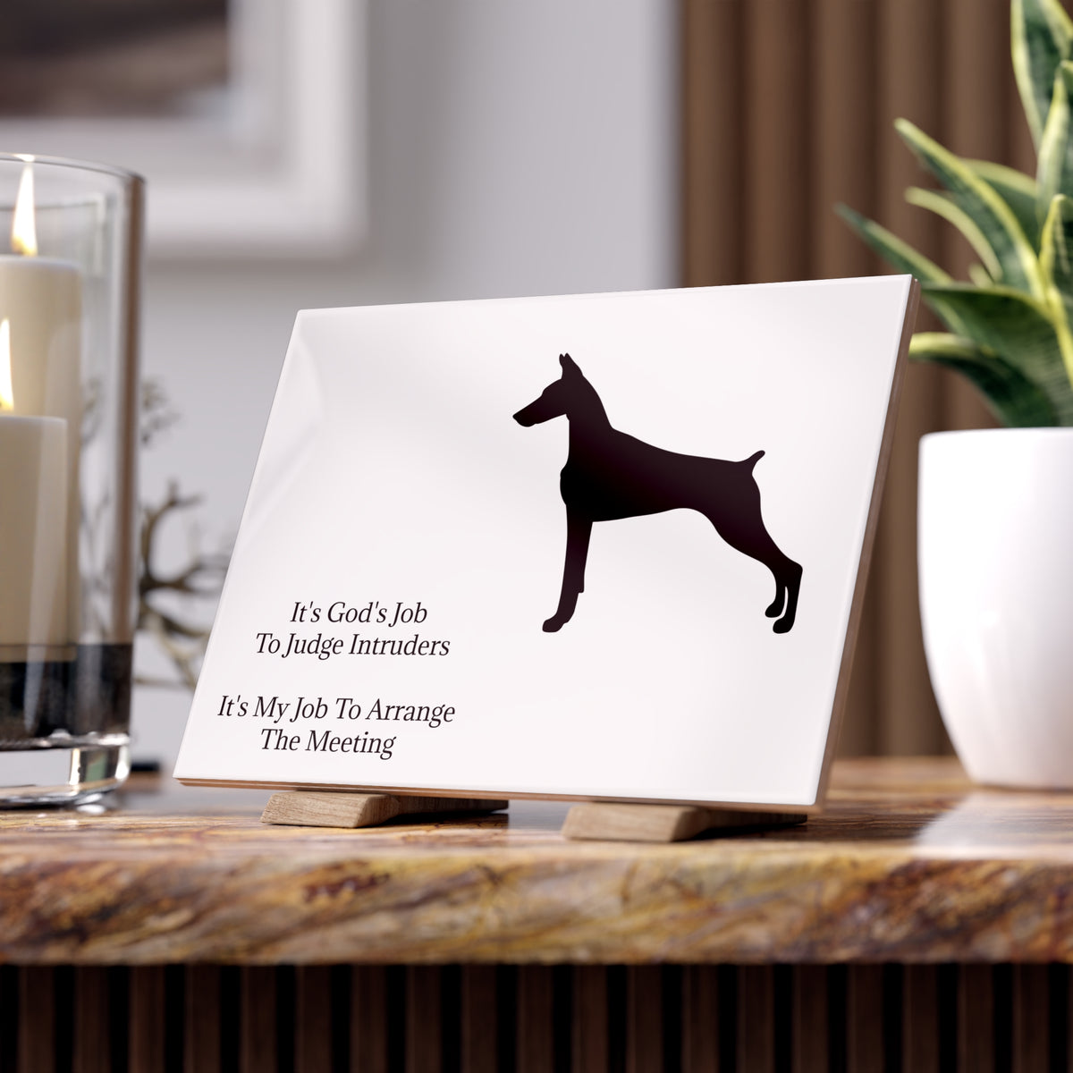 Arrange The Meeting Ceramic Photo Tile