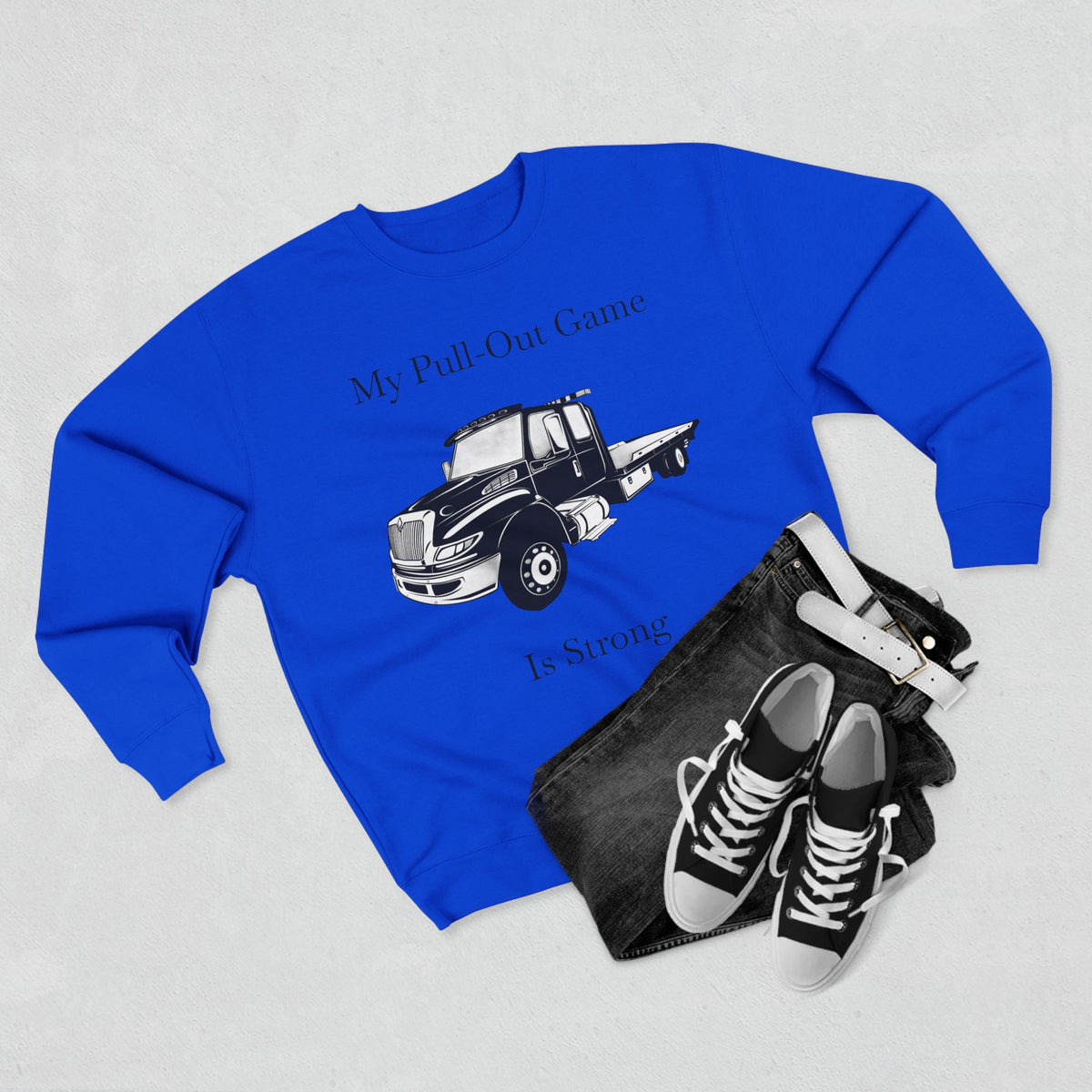 Pull Out Flatbed Tow Truck Unisex Crewneck Sweatshirt