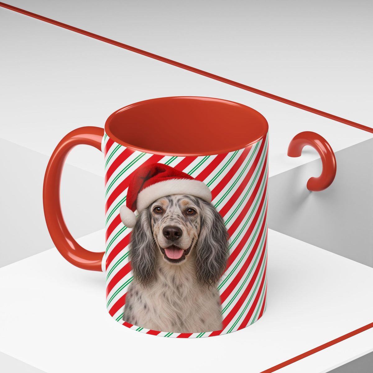 Santa Paws English Setter 2-Tone Coffee Mug