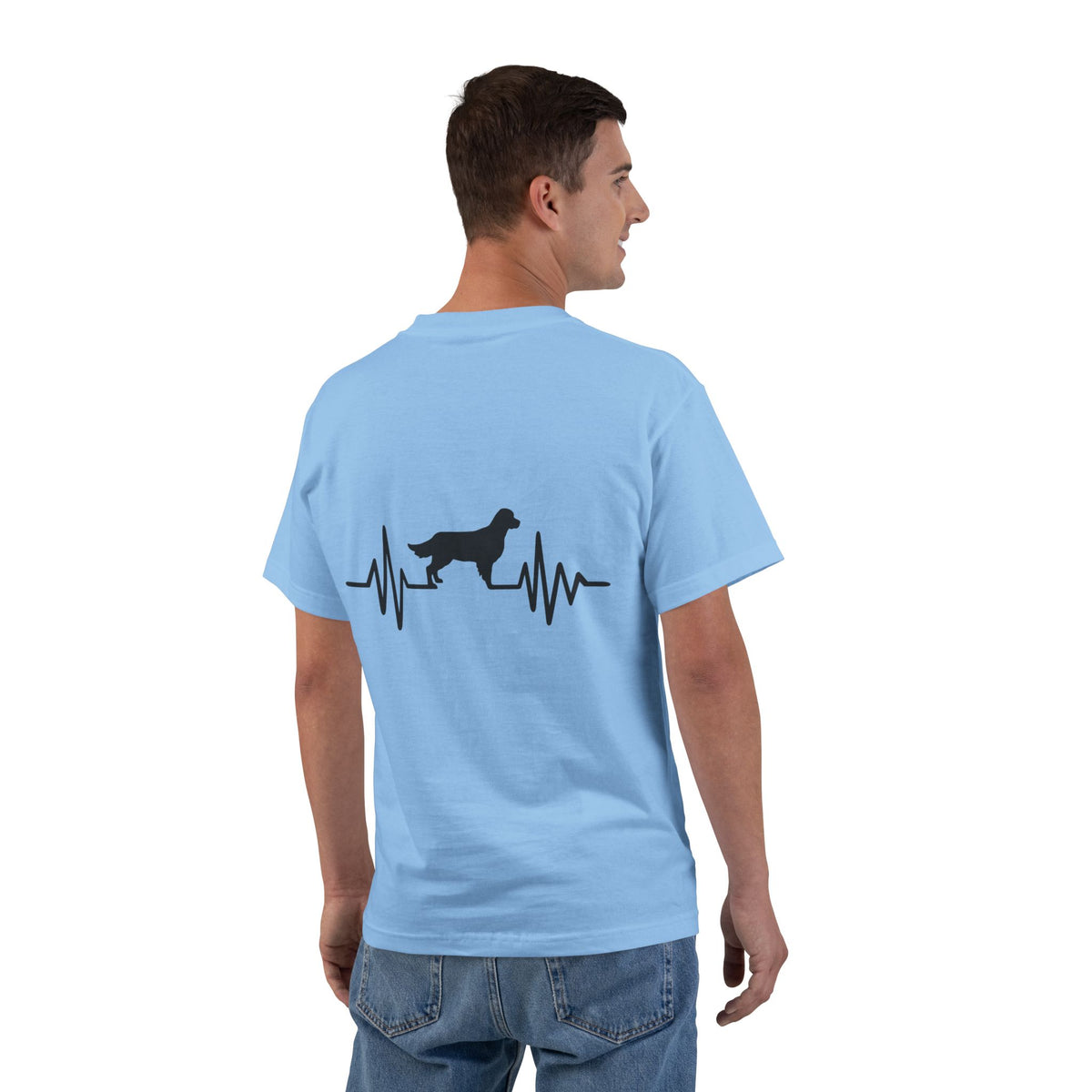 My Heart Beats For Goldens Men's Short-Sleeve Crewneck Tee